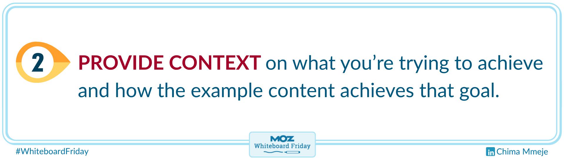 Zoomed-in section of the whiteboard for tip 2 - provide context.