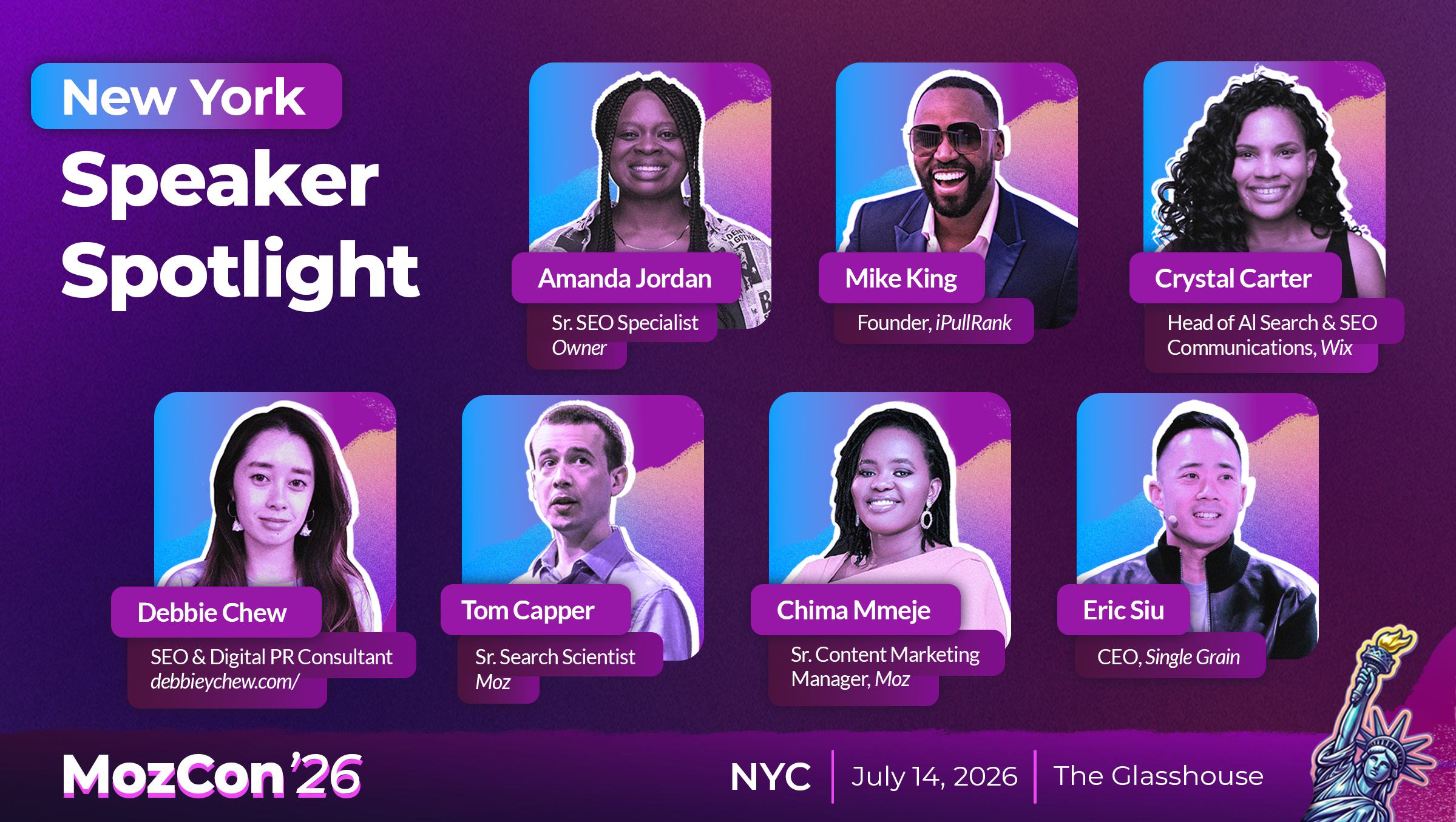 MozCon NYC 2026 speakers