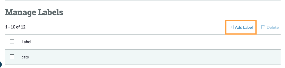 Within Campaign Settings start by clicking add label.